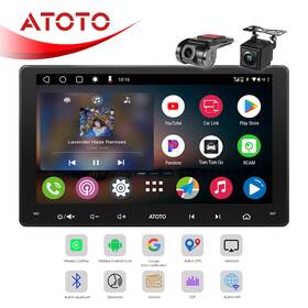 A5lg209t-s12-yf96hb92 Atoto 9 Inch Car Stereo Carplay Android Touch Screen Bluetooth Radio With F R Camera