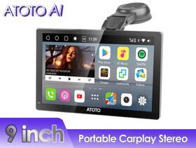 Aiemtp909btsai Atoto Ai 9 Inch Universial 1-din Wireless Carplay Stereo Head Unit Android Auto Radio