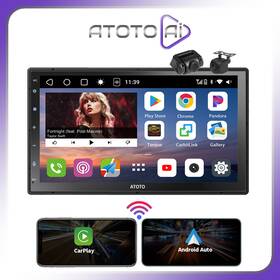 Aiemtsa8g5019ai Atoto Ai S8 7 Inch Head Unit Drivechat Carplay Stereo Android Radio With Front Rear Cam