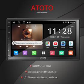 Ai5a5lg2b7ttel282 Atoto 7 Inch Double Din Car Stereo Carplay Android Auto Bluetooth Hd Screen Radio Gps Wifi