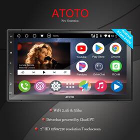Atoan6y8kf01ai Atoto A6 Double-din Wireless Touchscreen Carplay Stereo Head Unit Gps Bluetooth