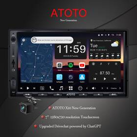 Atx10g2a7-02e01ai Atoto X10 Touch Screen 7 Inch Car Stereo Apple Carplay Radio Android With Rear Camera
