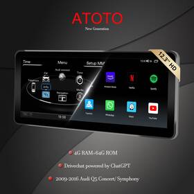Atxs8tc7ur3412ab8pn14c Atoto Car Stereo For Audi Q5 2009-16 12.3 Inch Carplay Android Radio Chatgpt 4g Lte