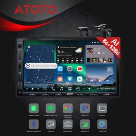 Atxt7g6k36h3e07ai Atoto X10 Touchscreen 8 128g Carplay Stereo 2-din Radio Head Unit Gps With F&r Cam