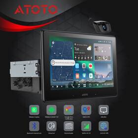 Pj8uh0pf42agbtf-v5g Atoto Double Din X10 Android 10.1 Inch 8 128g Car Stereo Radio W Front Cam