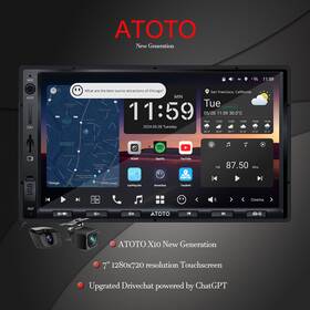 Atx10g2a7-03e01ai Atoto X X10 Touchscreen Android 7 Inch 8 128g Carplay Stereo 2-din Radio With F R Camera