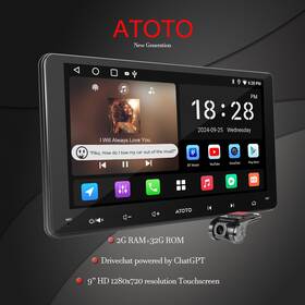 Atx5lg2a09s-s02nb282 Atoto X Wifi Android Auto 9 Inch Carplay Head Unit Stereo Ai Drivechat With Front Camera