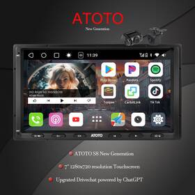 Atxemts8g5019ai Atoto X S8 7 Inch Head Unit Radio 2 Din Wireless Carplay Stereo Android With F R Cam