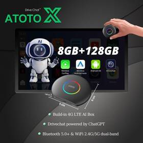 Atxtdtb6jbk01pl Atoto X Ultra 8g 128g Wireless Carplay Ai Box Netfilx Android Drivechat Adapter