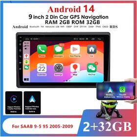 Ty88r Bcsmmcar Android 14 Car Multimedia Player Gps Navi Mirror Link Fit For Saab 9-5 2005-2011