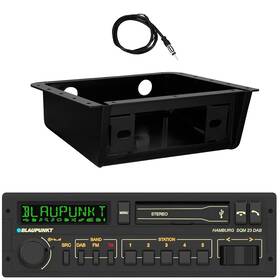 Hamburgsqm23dab-ebudk00-ekmr1 Blaupunkt Hamburg Single Din Retro Bluetooth Receiver Install Kit Antenna