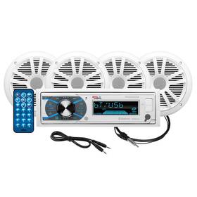 Boss Audio Mck632wb.64 Marine Stereo With Bluetooth 2 Pairs Of 6.5 Inch Speakers Am/fm/usb