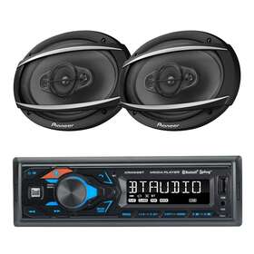 Xrm59bt-tsa6967s Dual Electronics Xrm59bt Single Din Digital Receiver 6 Inch X9 Pioneer 450w 4way Car Speakers