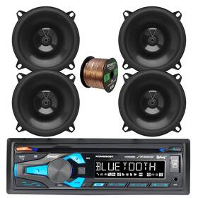Xdm290bt-2spkcb54f Dual-jbl In-dash Bluetooth Cd Stereo Receiver 4x 5.25 Inch 135w Peak Car Speakers Wire