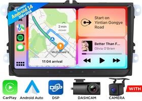 St2cravwx7useuma Eonon Cam Dvr Vwx7 9 Inch Ips Android 14 Car Play Stereo Gps Radio For Vw Volkswagen