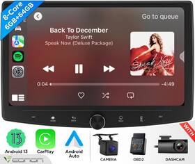 St2vraua13skplususebu1 Eonon 10 Inch 2 Din Car Stereo Radio Android 13 Octa Core Gps Wifi Touch Screen 6 64gb