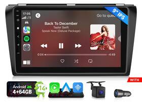 Eonon St3cram3bkx7ausebu1 Cam Dvr 9 Inch Android Auto 14 4 64 Carplay Car Stereo Radio For Mazda3 2004-2009 Bk