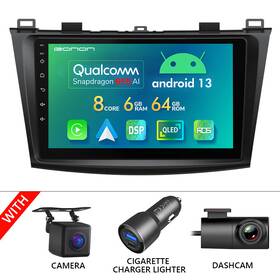 St3cvram3bla12susenu1 Eonon Dvr Cam 9 Inch Qled 8-core Android 13 6 64 Stereo Gps Car Play For Mazda 3 2010-2013