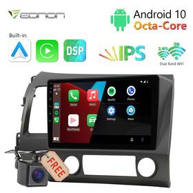 Stcaq72prousicm2 Eonon Cam Android Auto Carplay 8core Car Stereo Radio Gps Wifi For 2006-11 Honda Civic