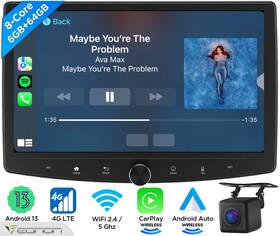 Stcaua13skplususebu2 Eonon 10.1 Inch 6 64 Android 13 Carplay Gps Wifi Double 2din Touch Screen Car Stereo Radio