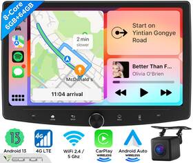 Stcaua13skplususeuu2 Eonon Rotatable 10.1 Inch 6 64 Android 13 Car Stereo Radio Double 2din 4g Lte Carplay Wifi