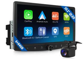 Eonon Stcaux6sk2plususeuu2 10.1 Inch Android Auto Qled 6 64 2din Car Stereo Head Unit Carplay Gps Sat Nav 4g Lte
