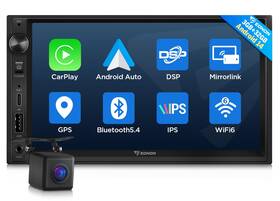 Eonon Stcaux7usebu2 7 Inch Ips Android 14 Carplay Gps Navi Wifi Double 2din Car Stereo Radio Fm Headunit
