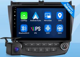 Stchac1x6usicm1 Eonon 10.1 Inch Ips Android 13 Car Radio Stereo Gps Carplay Usb Rds For Honda Accord 03-07