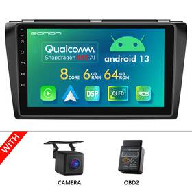 Stcvam3bka12susenm1 Eonon Cam Obd Android 13 8-core 6 64g Car Play Gps Navi Radio Stereo For Mazda 3 04-09