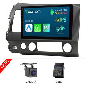Stcvaq72prousicm9 Eonon Cam Obd Q72pro Android 10 Car Radio Gps Stereo Carplay Dsp For Honda Civic 06-11