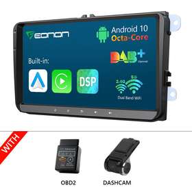 Stcvrcq53seuseum1 Eonon Dvr Obd For Vw Skoda Seat 8-core Android 9 Inch Car Radio Stereo Gps Fm Carplay Dab