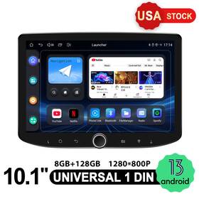 Jy-uts10n8-b Joying Us Stock Android 13 10.1 Inch Single Din Radio With Physical Knob 8 128gb Fm