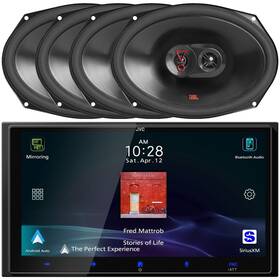 Jvc 782926507671 Apple Carplay Car Receiver 4x 6x9 Inch 375w Max 3-way Automotive Speakers
