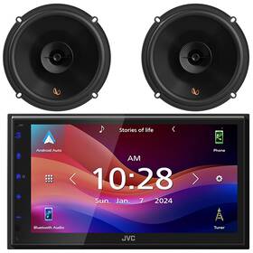Kwm695bw-infspkpr603f Jvc-infinity Single-din Bluetooth Digital Media Receiver 2x 6.5 Inch 150w Max 2-way Speakers