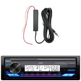 Kdx38mbs-eora102 Jvc Kd-x38mbs Single Din Marine Bluetooth Stereo Receiver Amplifier Booster Kit