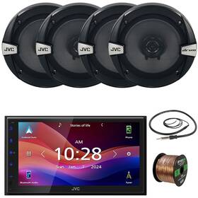 Kwm695bw-2csdr162-eb16g50ft Jvc 1-din Bluetooth Digital Media Multimedia Receiver 4x 6.5 Inch 300w Max Speakers