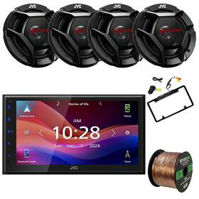 Kwm695bw-2csdr621-eabc256b Jvc Single-din Bluetooth Radio 4x 6.5 Inch 300w Max Speakers With Wire Backup Camera