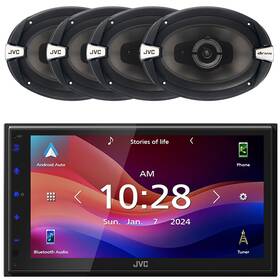 Kwm695bw-2csdr693 Jvc Single-din Bluetooth Mp3 Receiver 4x 6x9 Inch 500w Max 3-way Car Audio Speakers