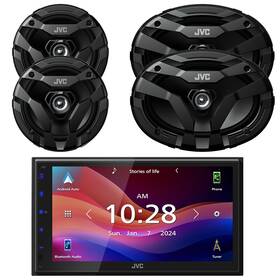 Kwm695bw-csdf620-csdf6920 Jvc 1-din Bluetooth Receiver 2x 6.5 Inch 300w Max Speakers 6x9 2-way