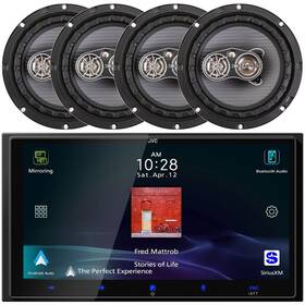 Jvc Kwm795bw-2ps65 Single-din Siriusxm Ready Receiver 4x 6.5 Inch 300w 4-way Full Range Speakers