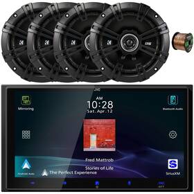Jvc Kwm795bw-2zs65cxs-eb16g50ft 6.92 Inch Hd Screen Bluetooth Receiver 4x 6.5 240w 2-way 4-ohm Speakers Wire