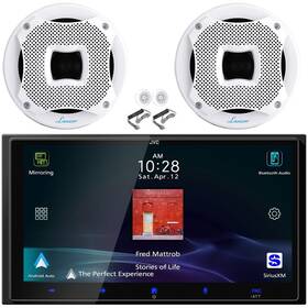 Jvc Kwm795bw-aq65.2cmw 6.92 Inch Hd Screen Digital Media Receiver 2x 6.5 450w Component Kit Speakers