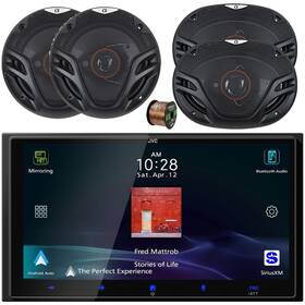 Jvc Kwm795bw-as26-as29-eb16g50ft 6.92 Inch Hd Receiver 2x 6.5 350w Speakers 6x9 500w Wire