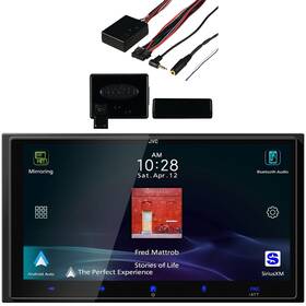 Jvc Kwm795bw-axswc Single-din Bluetooth Am/fm Radio Receiver Steering Wheel Control Interface