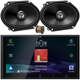 Jvc Kwm795bw-dr6821-eb16 Single-din Bluetooth Usb Receiver 2x 6x8 Inch 300w Max 2-way Speakers Wire