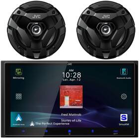 Jvc Kwm795bw-kd-kfc1666s Single-din Am/fm Radio Receiver 2x 6.5 Inch 300w Max 2-way Coaxial Speakers