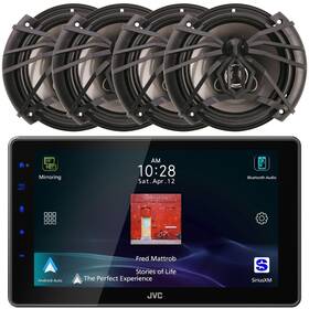 Jvc Kwz900w-2af653 Single-din Usb Car Receiver 4x 6.5 Inch 300w Max 3-way Automotive Speakers
