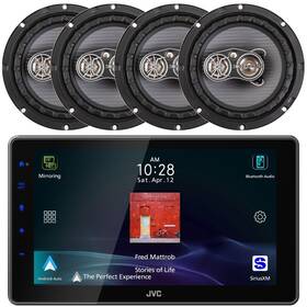 Jvc Kwz900w-2ps65 Bluetooth Apple Carplay Receiver 4x 6.5 Inch 300w Max 4-way Full Range Speakers