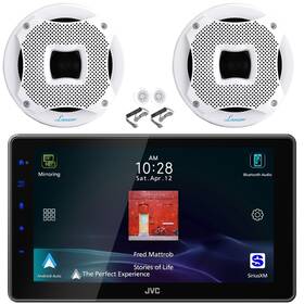 Kwz900w-aq65.2cmw Jvc Hdmi Input Digital Media Receiver 2x 6.5 Inch 450w Marine Component Kit Speaker