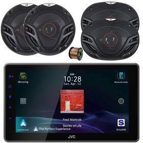 Jvc Kwz900w-as26-as29-eb16g50ft Hdmi Apple Carplay Receiver 2x 6.5 Inch 350w Speakers 6x9 500w
